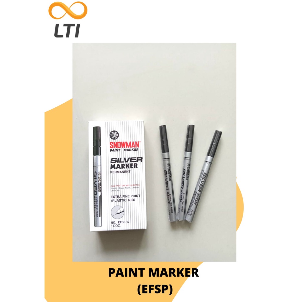 

Spidol Snowman Paint Marker Extra Fine Marker Silver EFSP-12 / LSN BISA CAMPUR WARNA - HEMAT