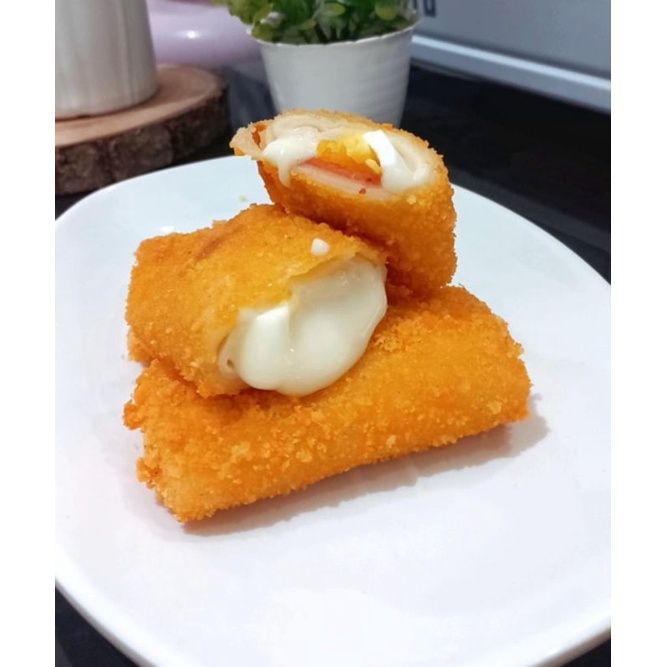 

FROZEN Risol Mayo | Nona Risol isi 5 Kemasan Vacuum isi Mayo Smoke beef Telur