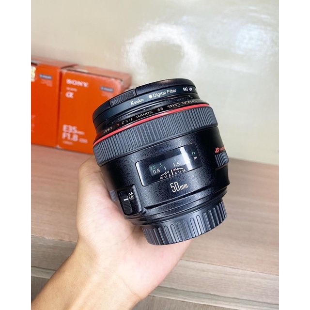 LENSA CANON EF 50mm F1.2 L USM - LENSA 50mm F1.2 MULUS SEPERTI BARU - LENSA CANON 50mm F1.2 USM - LE