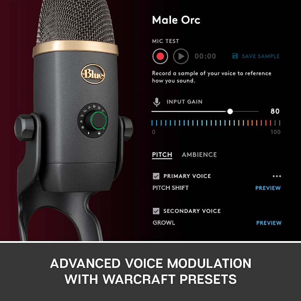 BLUE Microphones YETI X - WORLD OF WARCRAFT Edition - Professional USB Condenser Microphones - Mikrofon Condenser Terbaru Hasil Kolaborasi dengan WORLD OF WARCRAFT