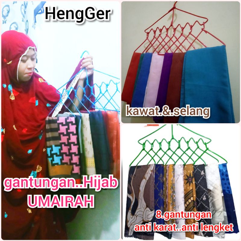 Gantungan hijab/peyimpanan kerudung/Rak hijab/Hengger kerudung