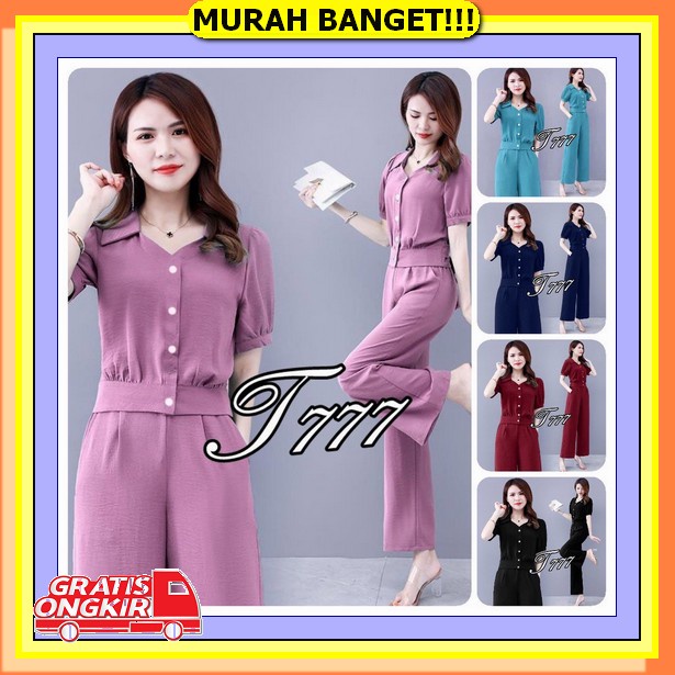 Kd2949 Stelan Cantik Katun Linen Bangkok New Premium Bahan Import 8570 Halus Stelan Sansan/ Setelan 