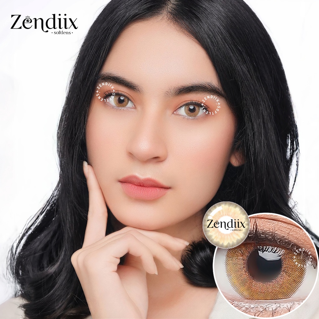 Softlens SYMPHONY Warna HAZEL 14mm Normal Beda Minus