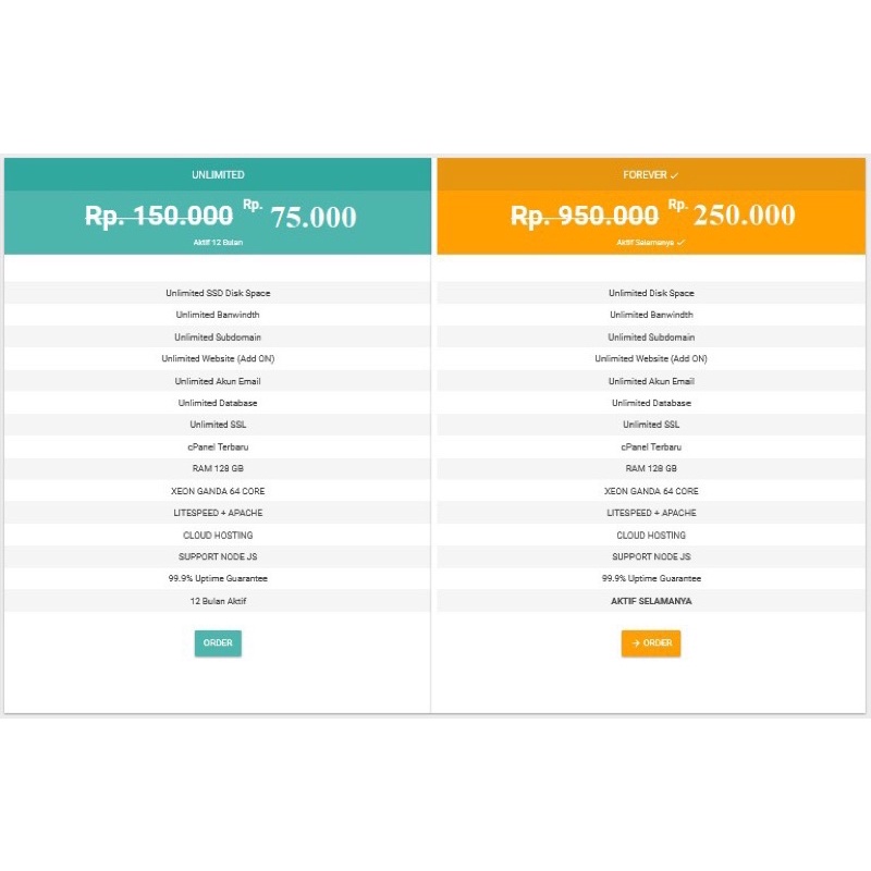 Hosting unlimited Seumur Hidup tanpa biaya tambahan Free Domain Seumur Hidup