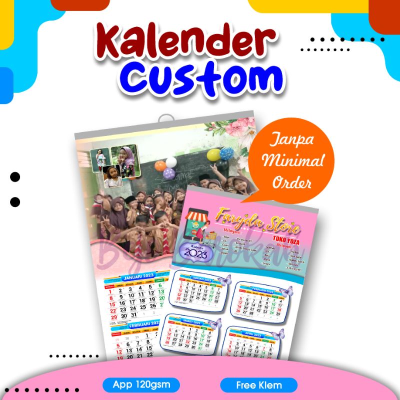 

KALENDER 30X46 / KALENDER KELUARGA / SEKOLAH / GROP / PRIBADI / KALENDER MURAH BISA BIJIAN TANPA MINIMAL