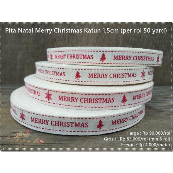 

GNATL-139 : Pita Natal Merry Christmas Katun 1,5cm (per rol 50 yard)