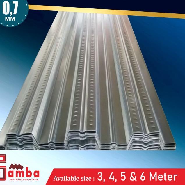 BONDEK TEBAL 0,7 LEBAR 1 METER /FLOORDECK/BONDECK/BONDEX - Harga/Meter