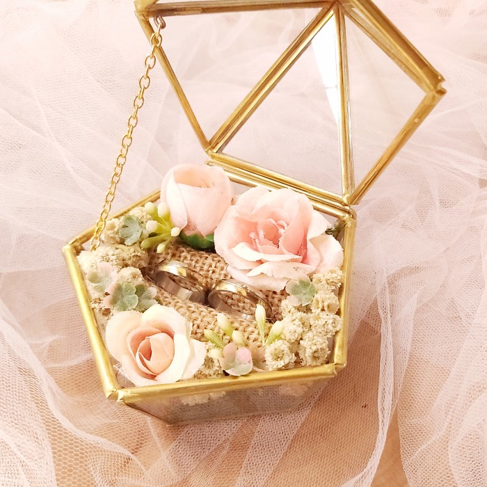 Mahar Box Cincin Terarium Kotak Perhiasan Mahar Seserahan Ring Box Bearer