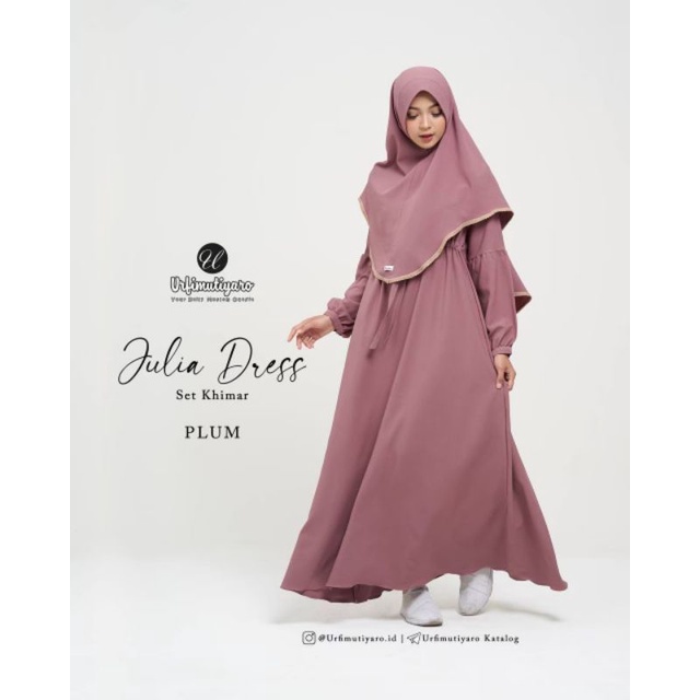 julia dress Set khimar By urfimutiyaro