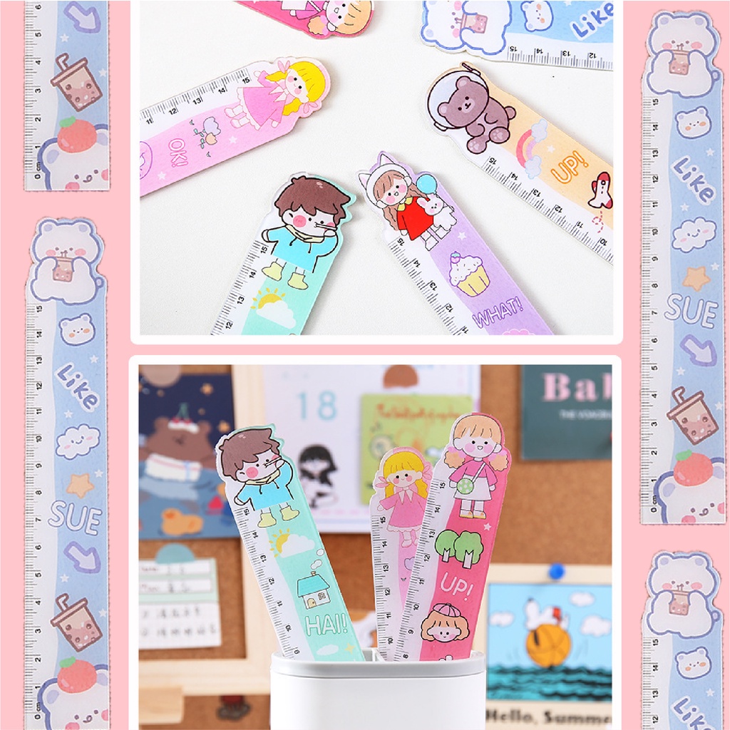 MSY PENGGARIS BERANEKA MOTIF 15CM / PENGGARIS LUCU 15CM