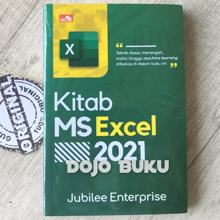 Buku Kitab MS Excel 2021by Jubilee Enterprise - Original