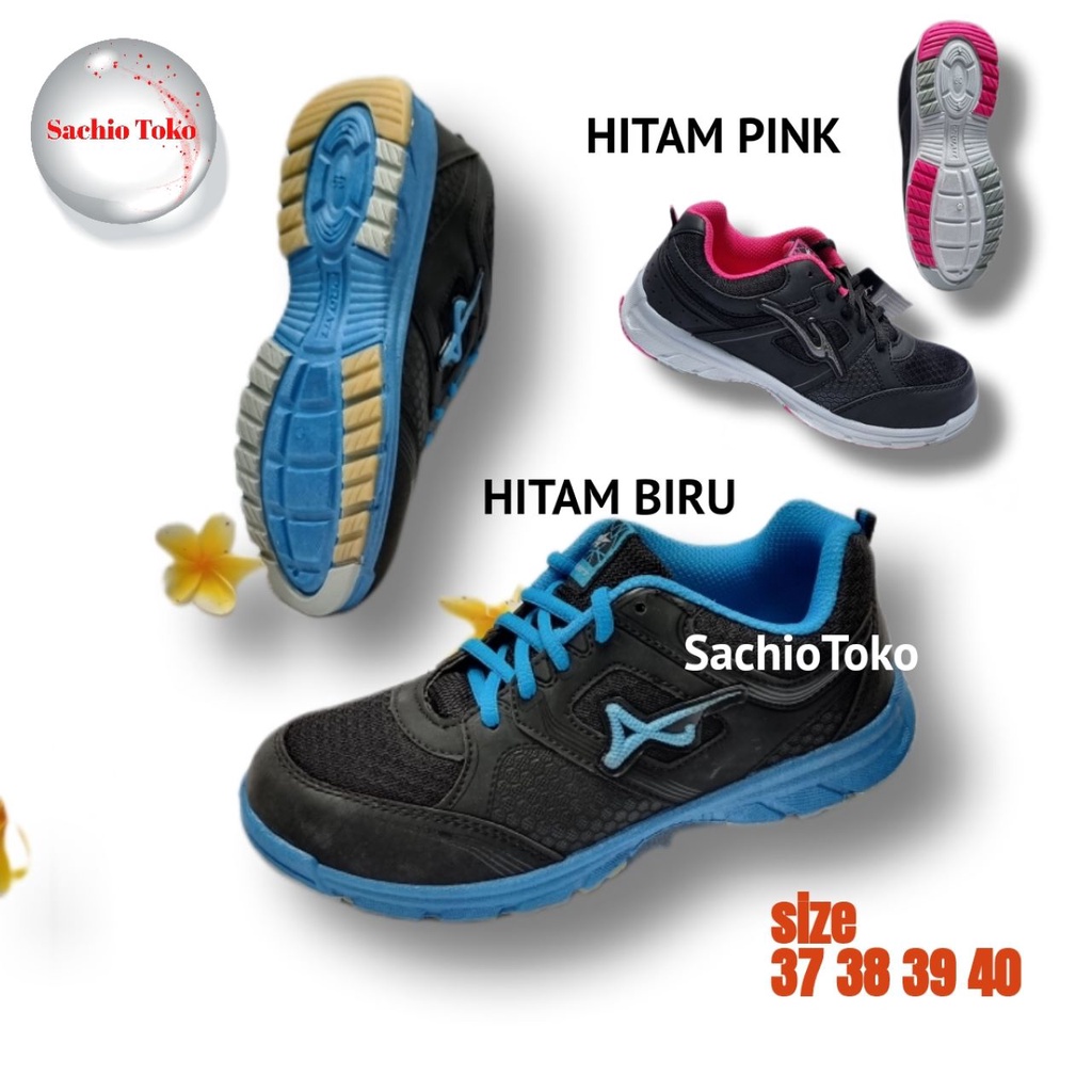 Sepatu sekolah wanita Sepatu hitam PRO ATT LGH Hitam Pink hitam biru Sachiotoko
