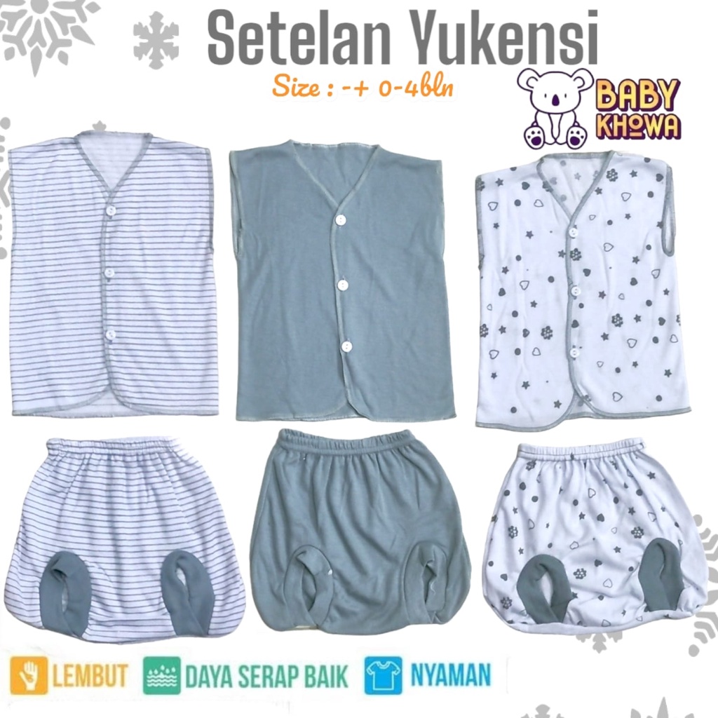 1 Stel Baju Bayi Newborn Baru Lahir Setelan Baju Bayi Celana Perlengkapan Bayi Baru Lahir Atasan Baju Bayi Celana Pendek Celana Panjang Celana Pop Celana Kodok Baju Pendek Kaos Motif Seri abu