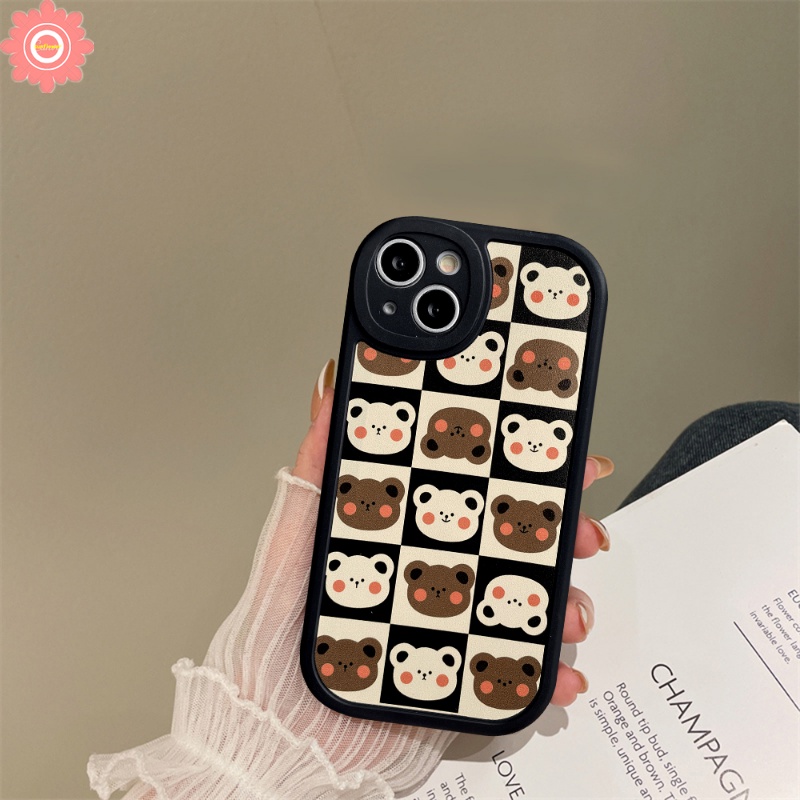 Kartun Korea Bear Case Realme C53 C55 10 Pro Plus C21Y C15 C25 5 5i 5s 6s 6 7i C31 C25Y C11 8 8Pro C35 C25s C12 C17 9i 8i 6i GT C30 C21 C2 C3 C17 C20 Lucu Lembut Sarung Hp TPU