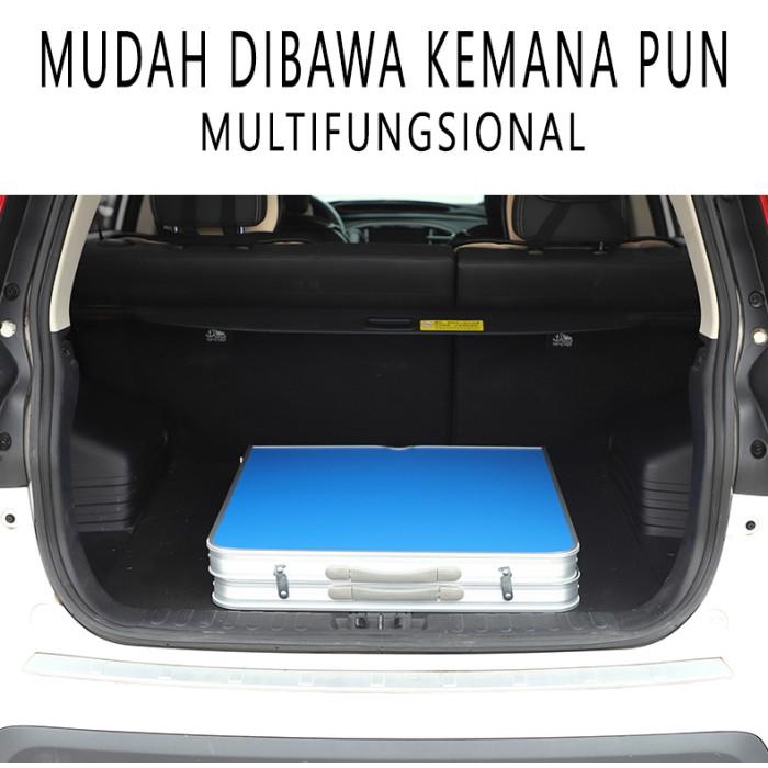 Meja Lipat Portable Meja Koper Meja Kaki Kotak Set Meja + 2 Kursi 062