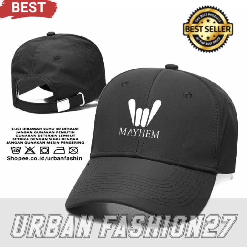 BERKUALITAS Topi Baseball MAYHEM Keren Murah Distro Pria Wanita Hat Local Brand
