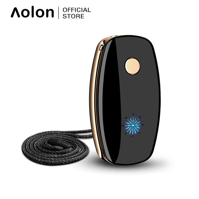 NEW Aolon 200 juta Negatif Ion Air Purifier ionizer Kalung pembersih udara - Hitam