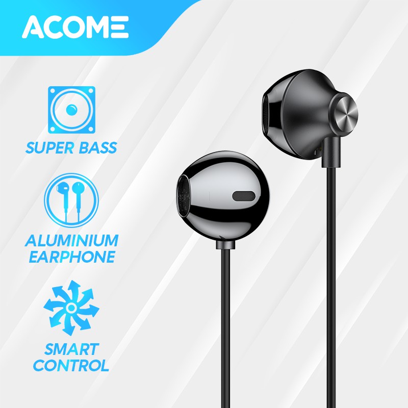 ACOME Wired Earphone Semi In Ear Headset Super Bass AW05