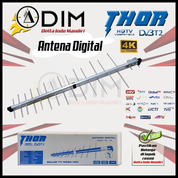Antena Tv Digital Outdoor Thor Da-28 Smart Set Top Box, Lcd Terbaik