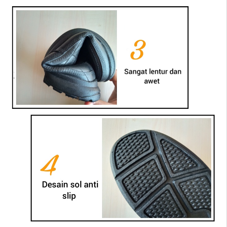 gos ATT AB 520 AB 668 SEPATU SLOP PRIA Sepatu Formal Tanpa Tali Bahan Karet Nyaman Dan Ringan