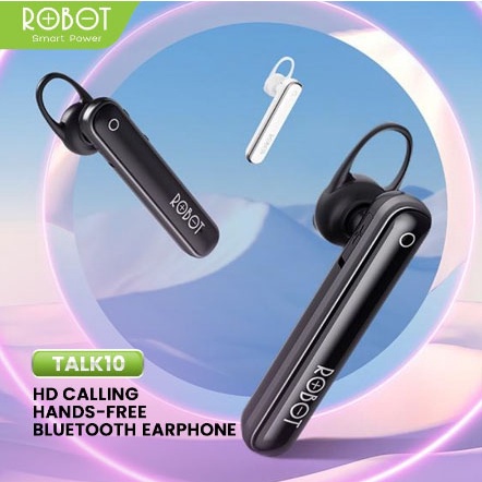 ROBOT TALK10 Headset Bluetooth Handsfree 5.0 WaterProof IPX5 Earphone - Garansi 1 Tahun