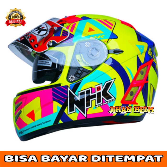 HELM FULL FACE / DOUBLE VISOR NHK TERMINATOR PIGMENT YELLOW ORIGINAL