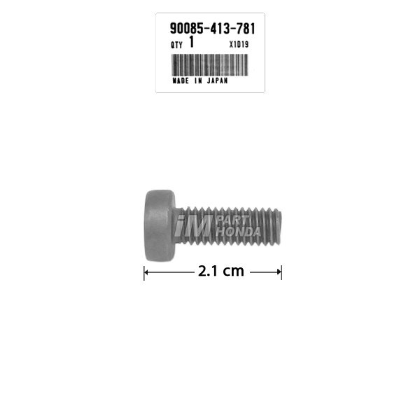 90085-413-781 Baut L Drat 10 Panjang 2.1 Cm Bolt Socket 6 MM Rumah Gotri Stater Tiger