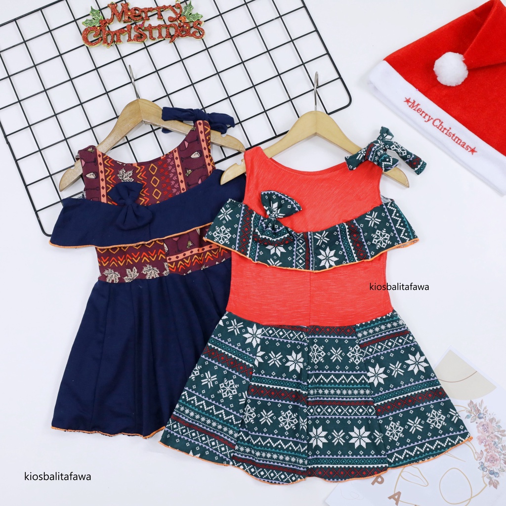 [NATAL] Dress Rachel Bayi - 3 Tahun / Baju Kensi Anak Perempuan Gaun Pesta Pakaian Export Quality