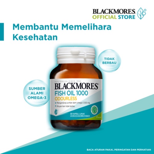 Blackmores Odourless Fish Oil 1000mg (Sertakan Packing Tambahan - Baca Deskripsi)