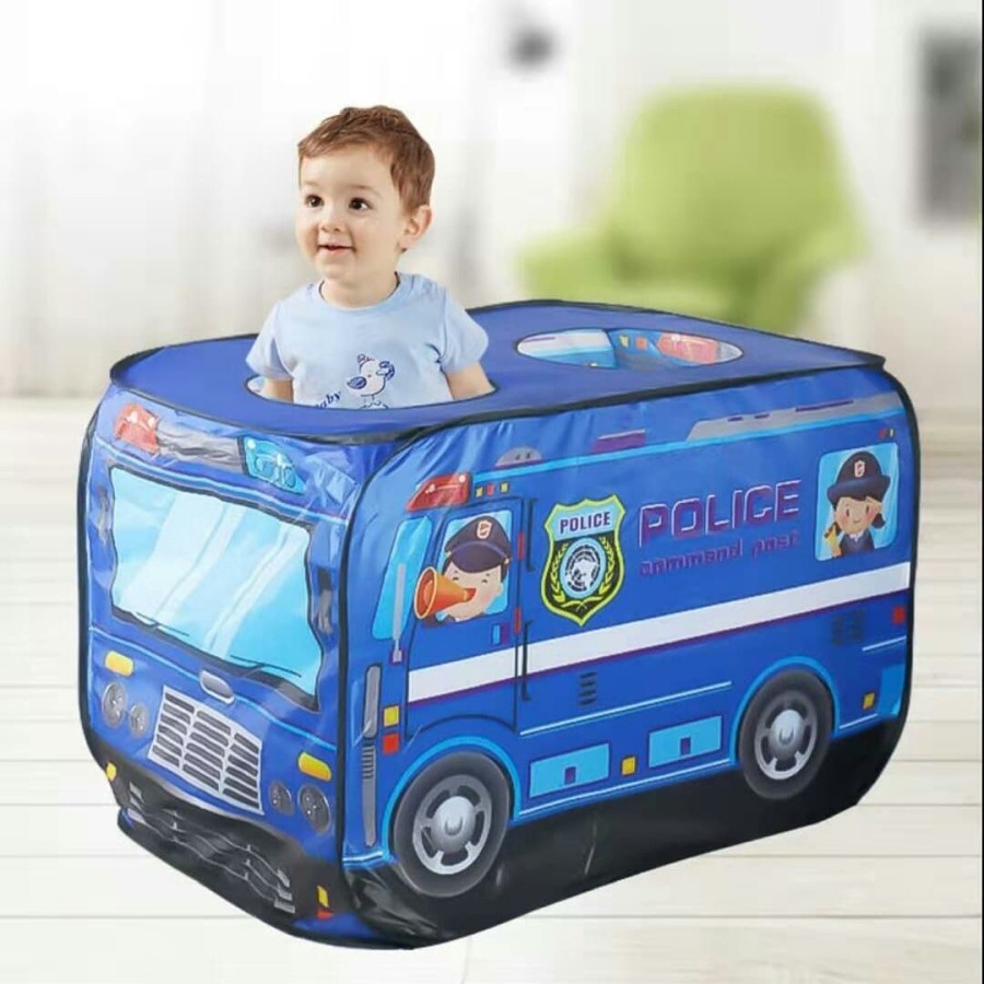 TD04 Mainan Tenda Anak Motif Mobil Polisi Pemadam Ice Cream Car Tent