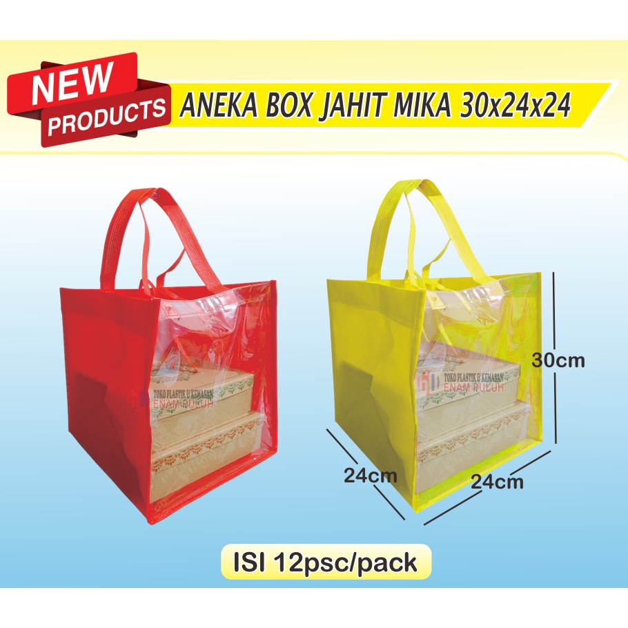 

tas spunbond mika box hampers kota nasi kue 24x24x30