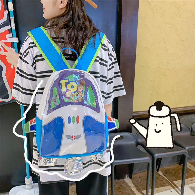 Sera kartun anime Buzz Lightyear ransel lucu Toy Story tas sekolah ransel roket siswa liar baru