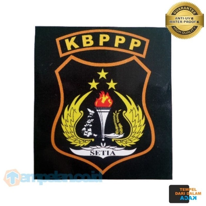 STIKER KBPP POLRI (TEMPEL DALAM KACA)