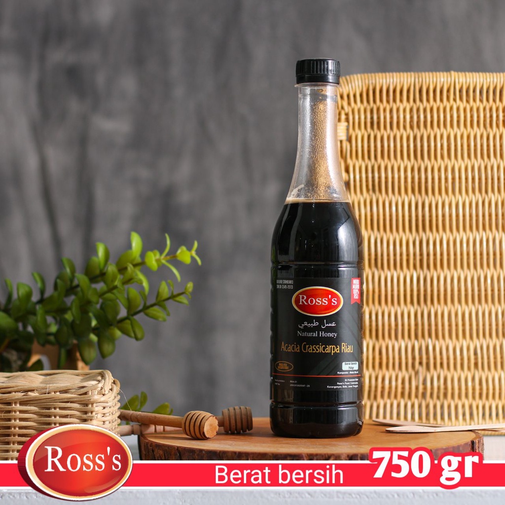 

Madu Ross's Murni Nektar Hutan Akasia Riau Natural Honey Acacia Crassicarpa Ukuran Kemasan 750 gr
