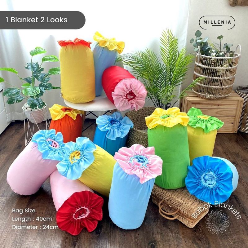 Millenia Bobok Blangket Selimut Portable Multifungsi Serbaguna Traveling Lembut Halus Nyaman