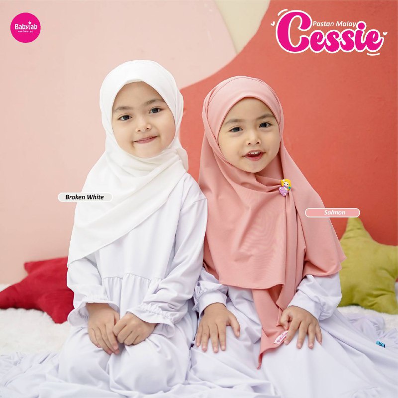 Babyjab Pastan Malay Cessie Hijab Anak Lucu Perempuan - Baby Jab Jilbab Bayi Cewek Usia 1 2 3 4 5 6 7 Tahun