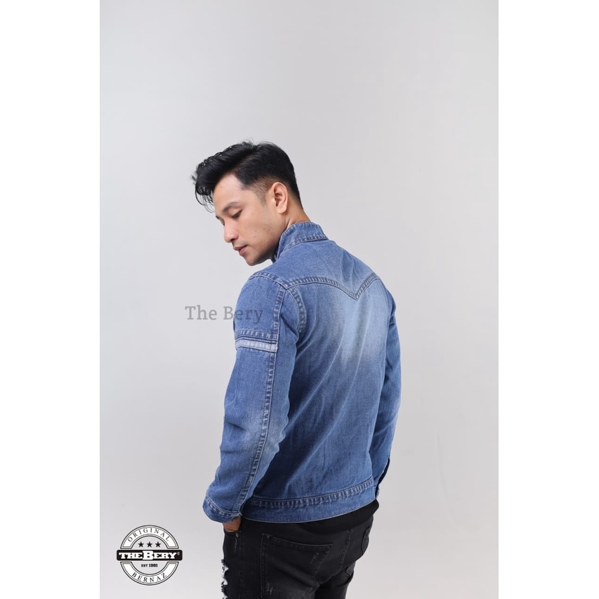 TURUN HARGA ! Jaket Jeans Pria Keren - Jaket Denim Pria - Jaket Jeans Fj 03 Original The Berry