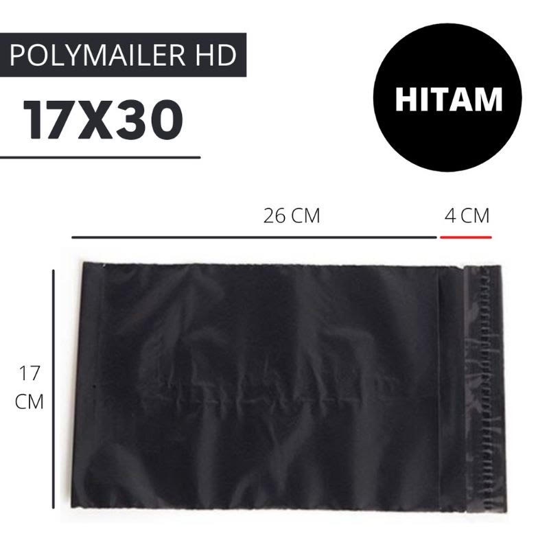 

Plastik polymailer 17 x 30 cm isi 100 pcs Hitam Packing Online Shop