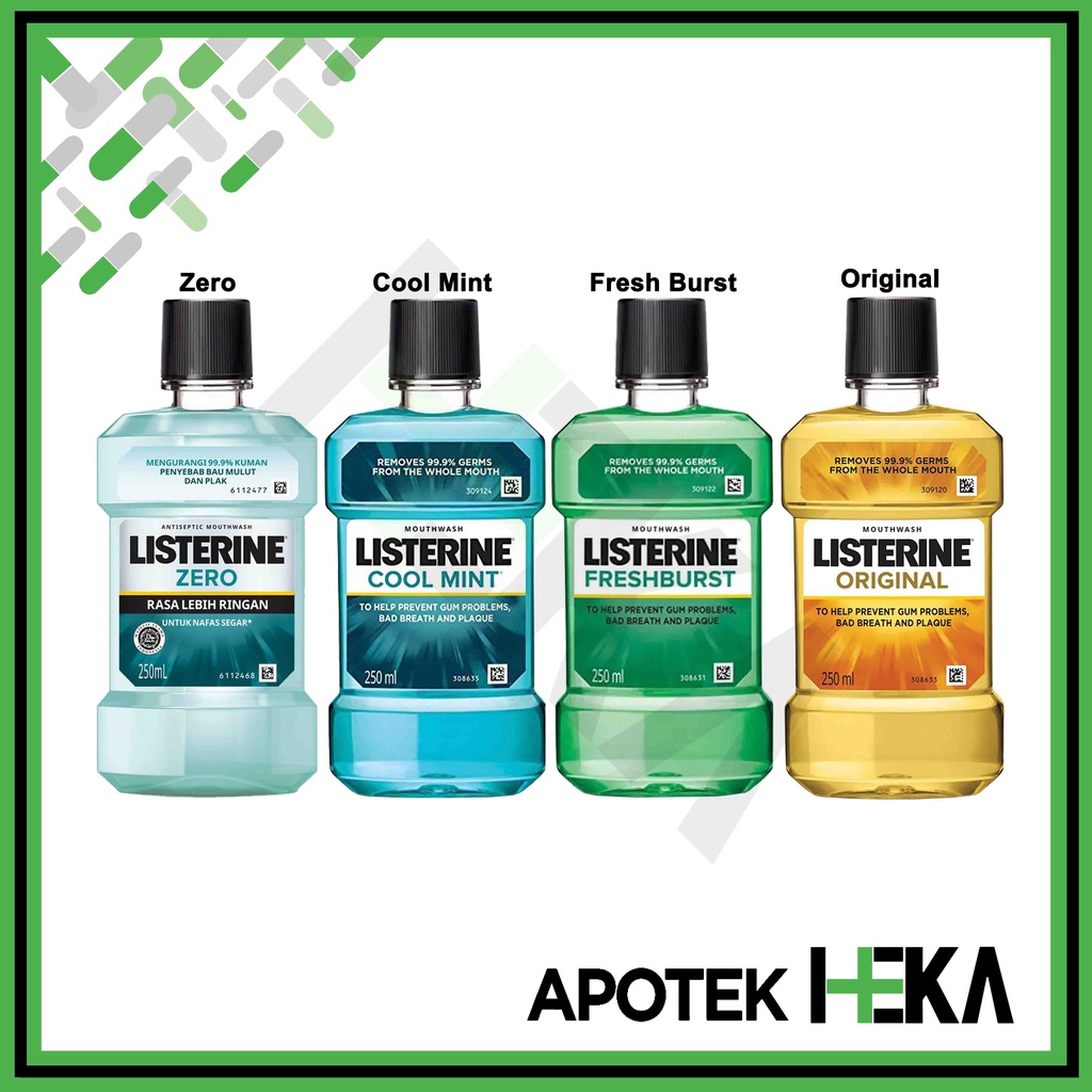 Listerine Mouthwash 250 ml - Obat Kumur Antiseptik (SEMARANG)