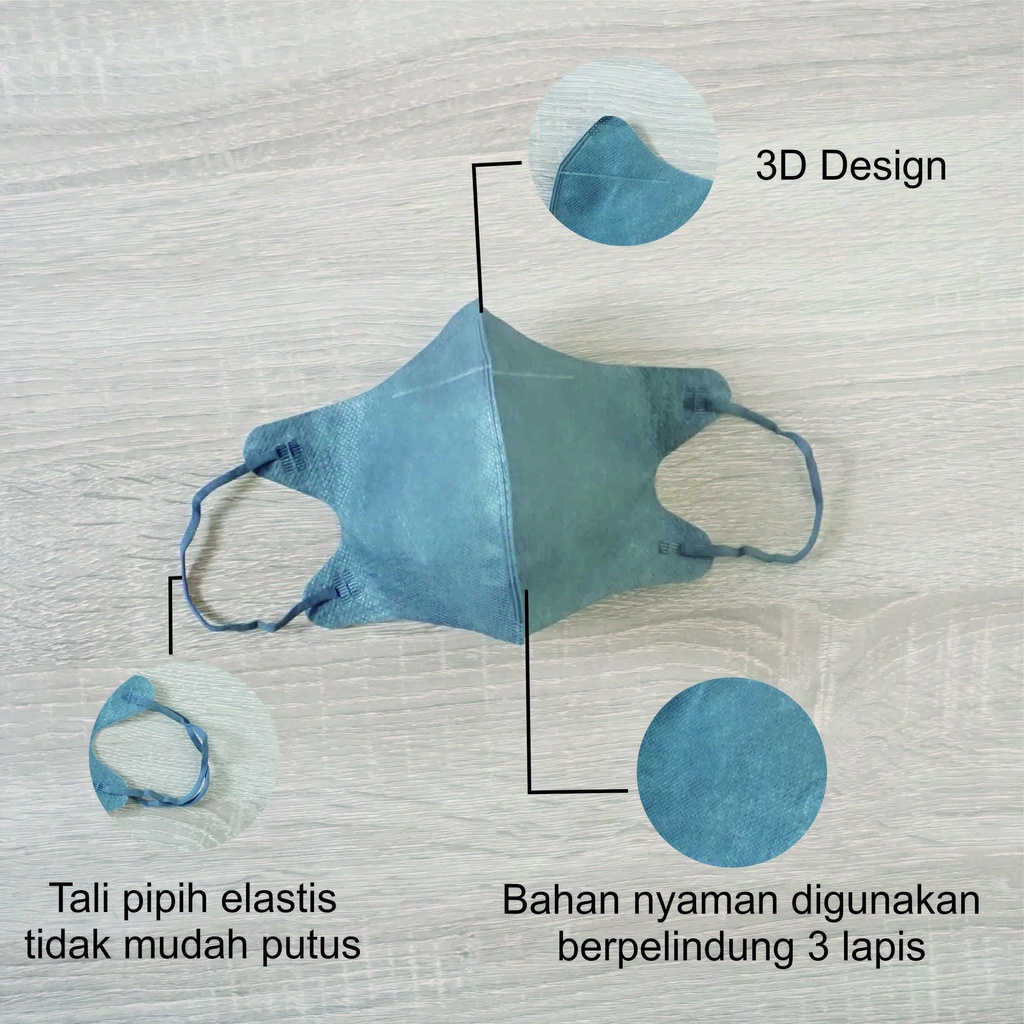 TERMURAH MASKER DUCKBILL ABU Y&B