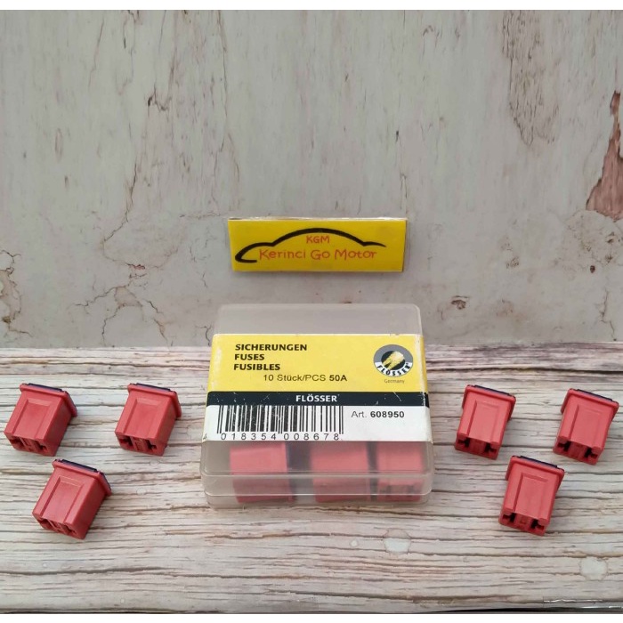 FLOSSER SEKRING PUSAT SKRING FUSE SMALL FEMALE 50 AH RED 608950