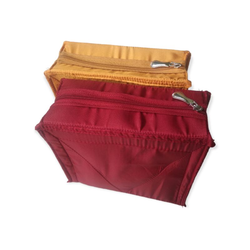 inner / furing tas model kotak daun  resleting di luar ,inner tas rajut, inner tas macrame,  inner t