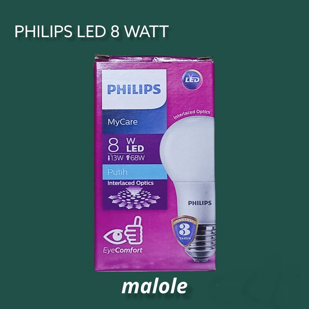 Lampu Led Philips My Care 8 Watt / Bohlam Led 8 Watt Philips My Care / Lampu Philips Led 8 watt