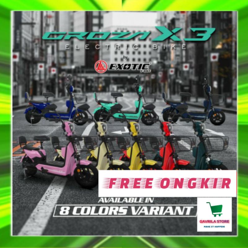 KHUSUS PALEMBANG SEPEDA LISTRIK CROZA GROZA X3 EXOTIC BY PASIFIC