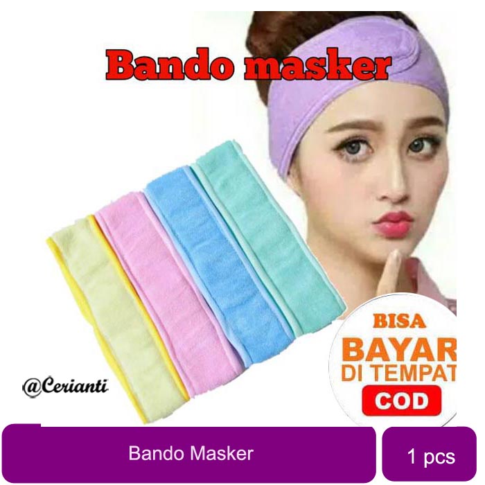 Bando Masker Hairband Facial Handuk Bando Souvenir Bandana Ala Korea