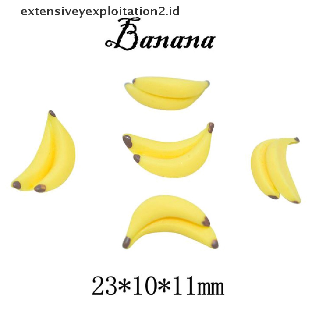 10pcs / Set Mainan Miniatur Pisang Skala 1: 12 Untuk Aksesoris Rumah Boneka
