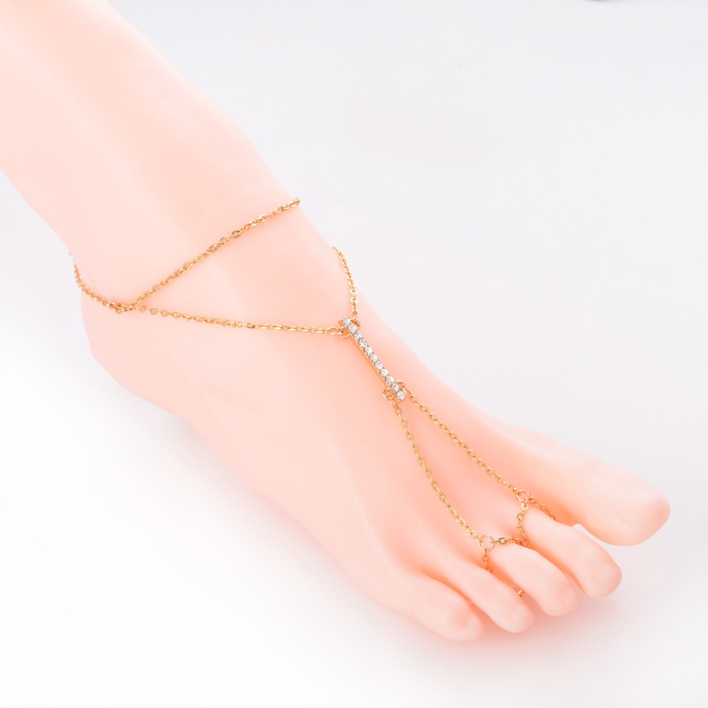 Gelang Kaki choker Berlian Penuh Gaya Gothic Minimalis Eropa Dan Amerika
