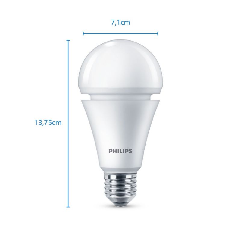 Philips RadiantLine Rechargeable LEDBuld 8W 6500K 11W Putih Emergency Lampu Darurat Lampu Baterai Isi Ulang