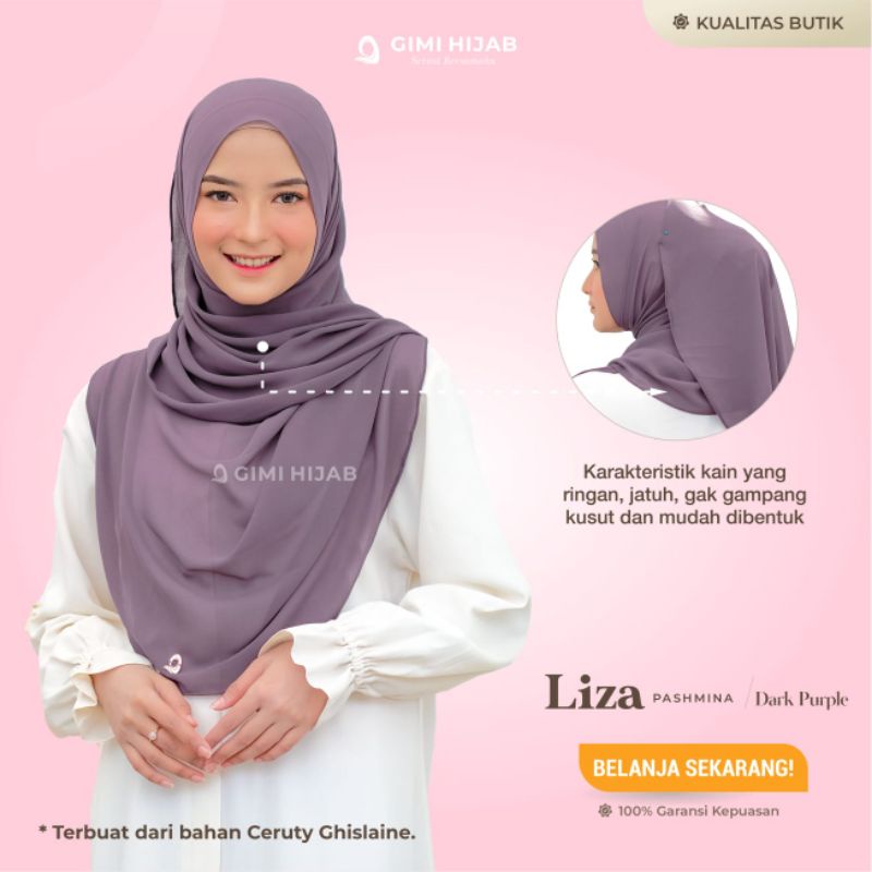 kerudung Liza pashmina gimi hijab