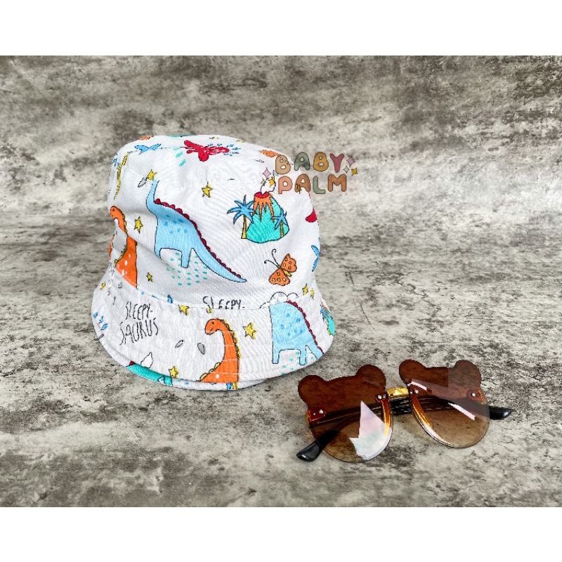 BUCKET HAT ANAK MOTIF BOLAK BALIK - TOPI BULAT ANAK - BUCKET HAT ANAK - BUCKET HAT BAYI